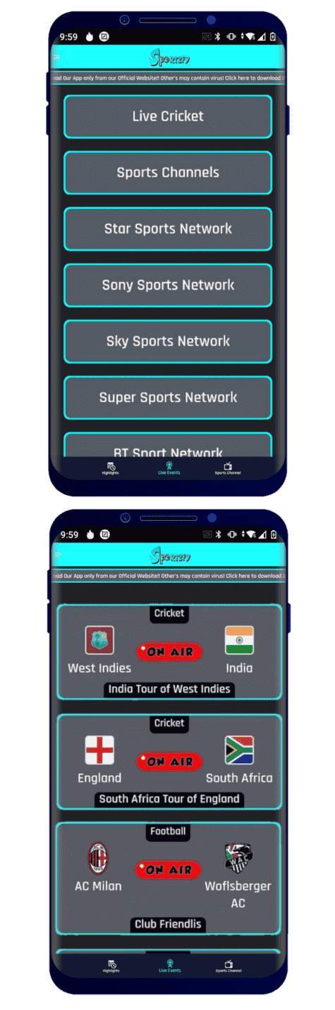 Sportzfy APK For Android